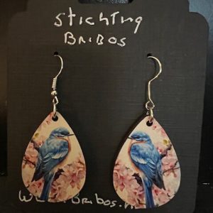 001 oorbellen vogel licht blauw